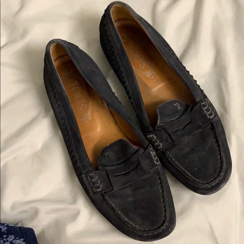 Blue tods loafers
